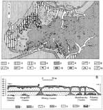Geomorphological map of the Ice Mountain (A) and the geological section (B) showing occurrence of the Kungurskaya Cave.